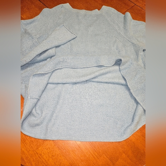 Blue V-Neck Sweater - Picture 8 of 15